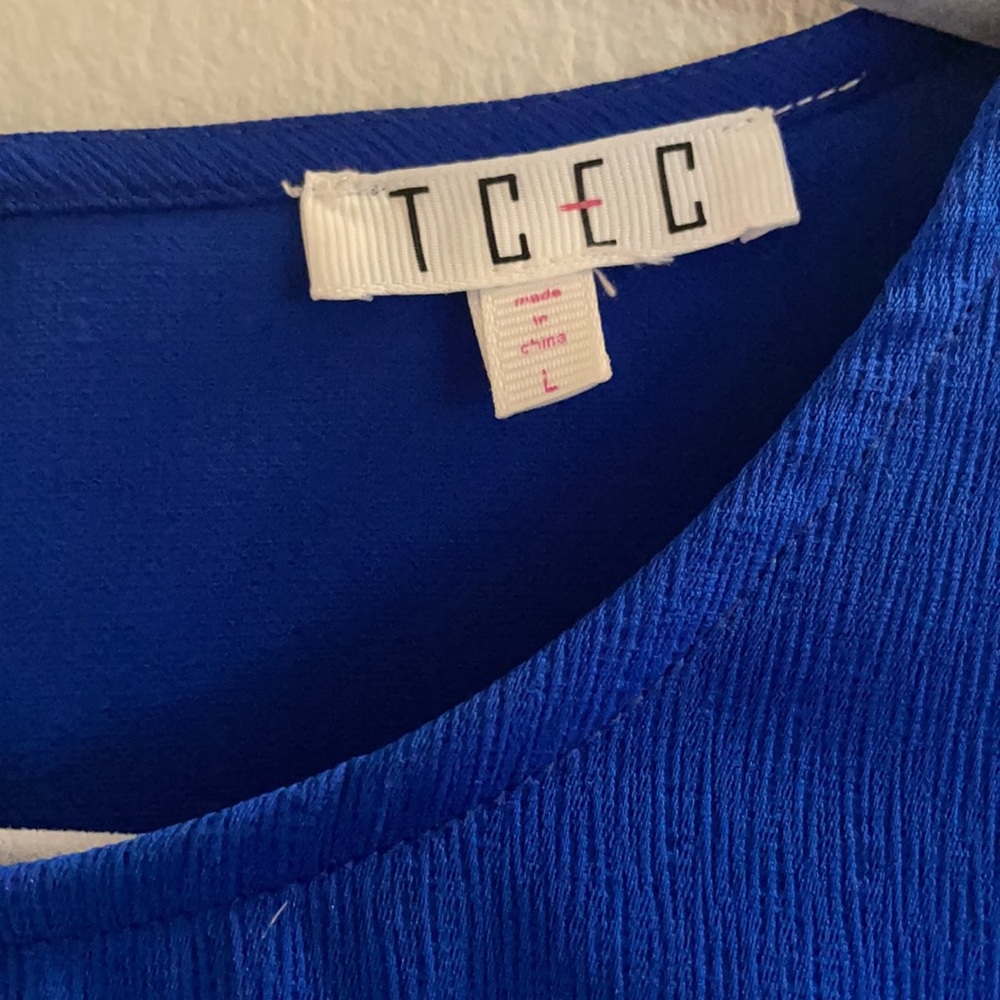 Blue Ruffle Bead Detail Dress - Picture 3 of 5